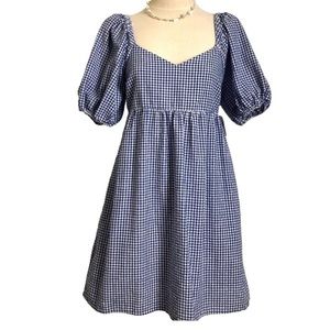 Old Navy Blue and white gingham mini dress